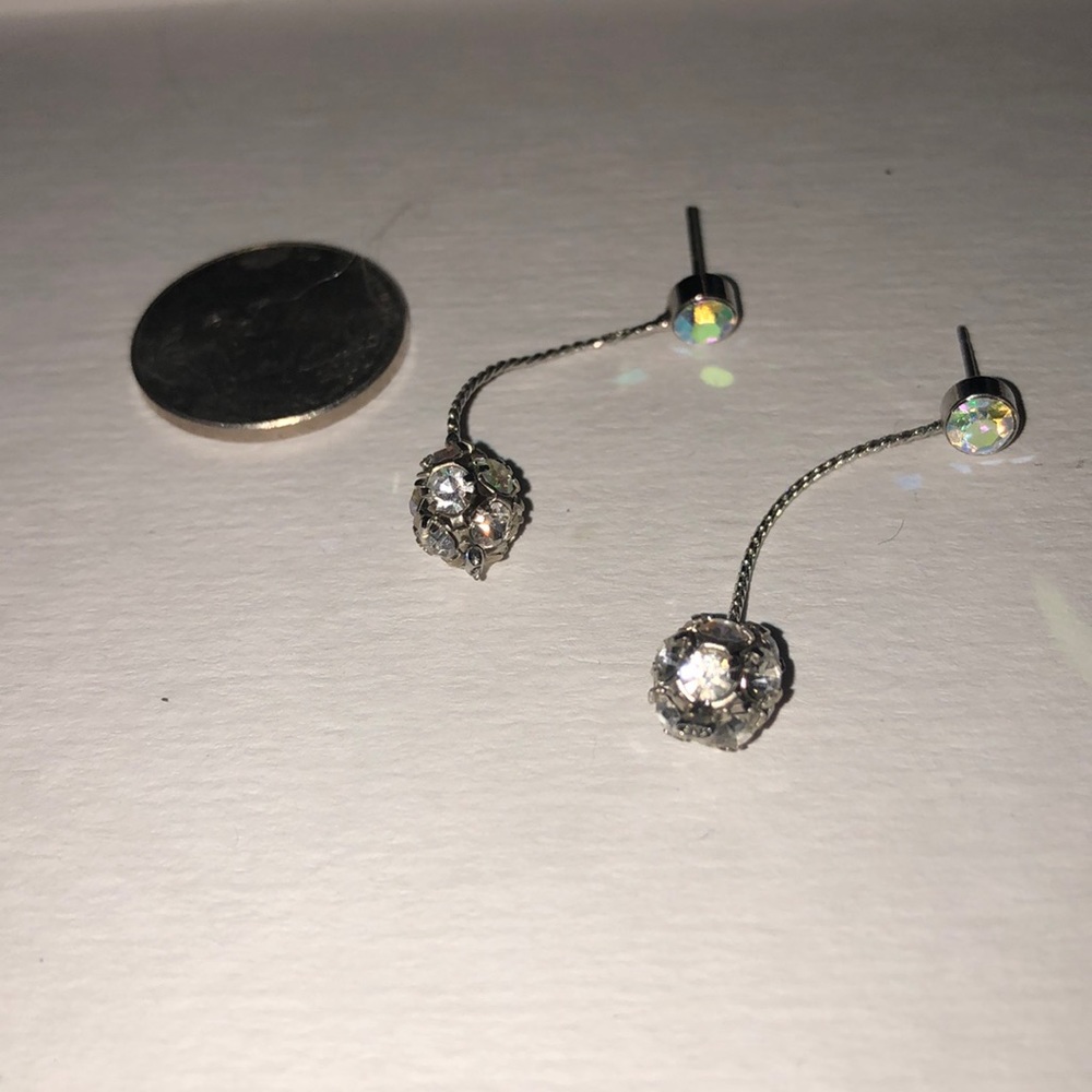 Fun CZ disco ball earrings